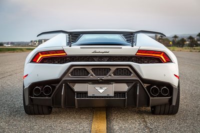 【耀天國際】Lamborghini LP610 LP580 V款 抽真空 碳纖維 後下巴