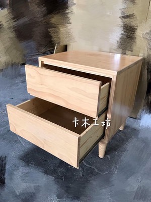 【展示品出清，僅此一件】卡木工坊 現代系列 簡約與時尚 原木床頭櫃   實木家具 工廠直營生產