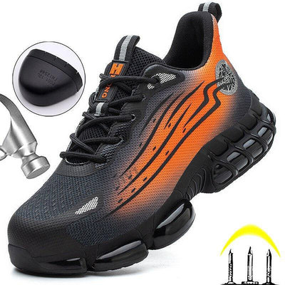 Work Boots Safety Shoes Men Anti-smash Anti-puncture Wo（滿599元免運）