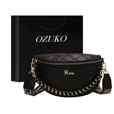 Ozuko 包女士 2022 新款女包新潮時尚胸包腰包百搭夏季 niche messenger 包-麥德好服裝包包