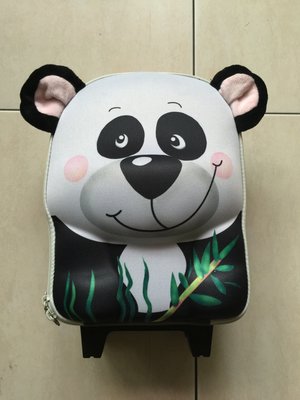 德國 okiedog/wildpack 兒童3D動物造型系列-拉桿式行李箱_熊貓