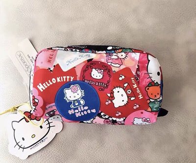 Lesportsac x Kitty 粉色 凱蒂貓聯名系列 6511 化妝包 收納 包 降落傘防水 限量