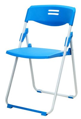 【N D Furniture】台南在地家具-專利扁管烤漆會議椅/折合椅/折疊椅/課桌椅/電腦椅/辦公椅--藍、黑YS