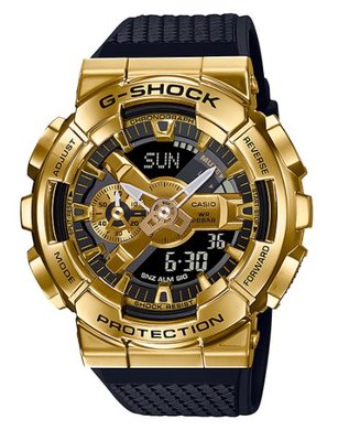 【天龜】CASIO G-SHOCK    重工業風金屬雙顯手錶  GM-110G-1A9