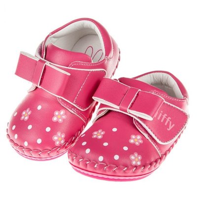 童鞋(13~15公分)Miffy米飛兔花花小領結桃色寶寶學步鞋L7S006H 版型偏小，約比標示尺寸小0.5公分