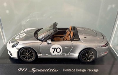 《最新德國空運》保時捷2019 1/43 911 Speedster 銀白敞篷 Heritage Design Package