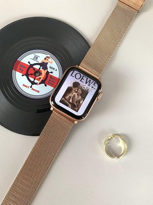@上新錶帶 適用蘋果手表se23456代金屬不銹鋼表帶iwatch5米蘭尼斯個性潮男女~特價
