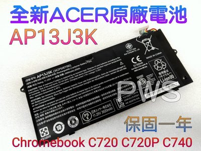 ☆【全新 宏碁 ACER AP13J3K 原廠電池】Chromebook C720P-2848 C720P-2457