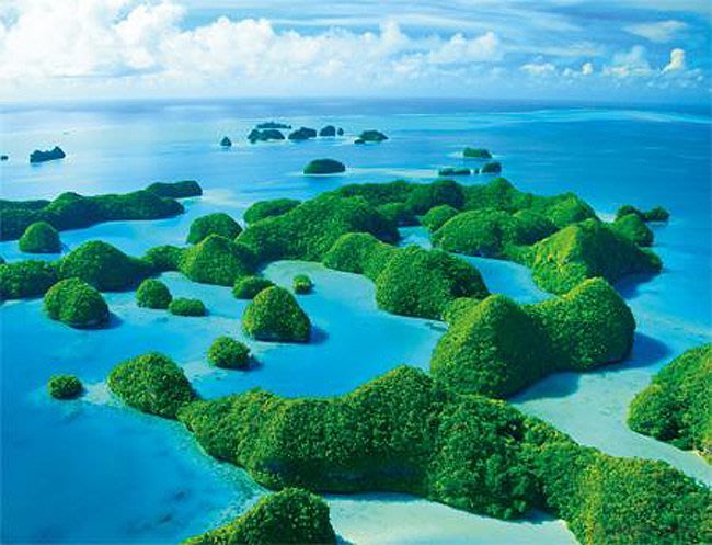 日本正版拼圖 風景 海景 帛琉七十島 500片絕版迷你拼圖 41 13 Yahoo奇摩拍賣