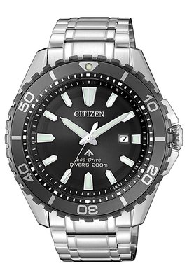 【金台鐘錶】CITIZEN 星辰 (黑水鬼) 潛水錶 不鏽鋼錶帶 光動能 200米防水 BN0198-56H