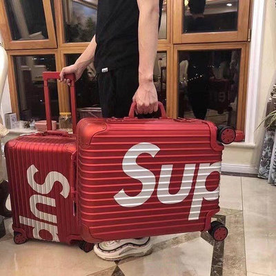 『甜甜二手』Rimowa × Supreme 20寸 聯名款 全鋁鎂合金箱體 登機箱 行李箱 拉桿箱 旅行箱