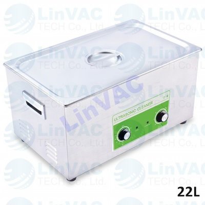 【22A  典勤科技 台灣品牌】LinVAC 兩年保固活動 超音波清洗機 可調定時加熱 附原廠不銹鋼金屬籃 ( 22L)