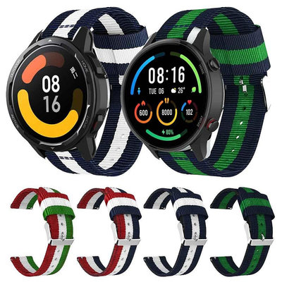 【熱賣精選】適用於小米 Mi 手錶全球版 Smartwatch 手鍊替換腕帶的 22 毫米尼龍錶帶, 適用於小米手錶 S1 主動帶