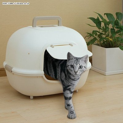 新款上市 IRIS 蛋型 方便好拆有蓋貓便盆 貓砂盆 貓沙屋 貓廁所 WNT-510，每件910元