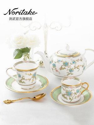 廠家出貨Noritake則武 YOSHINO日本吉野櫻花骨瓷茶壺單壺歐式帶蓋家用茶具