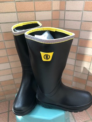 德系時尚雨鞋男高筒防水鞋、防滑保暖雨靴 -27cm