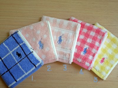 來自日本≋RALPH LAUREN≋粉嫩暖色經典格紋/圓點 純棉厚實柔細手帕 小方巾〰 桃紅｡黃色〰