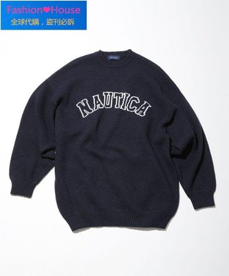 『Fashion❤House』21AW NAUTICA Arch Logo Jacquard Sweater 針織 毛衣 現貨
