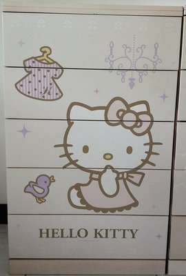 已絕版 sanrio 三麗鷗 2007 kitty五斗櫃/五層櫃 木製 限面交 $5000