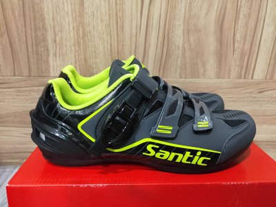 【單車元素】Santic 森地客 硬底鞋 自行硬底鞋 自行車鞋 加勒比 灰/螢光綠