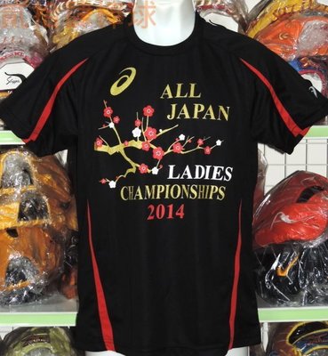 貳拾肆棒球--日本帶回限定品Asics ALL JAPAN 冠軍紀念排汗TEE