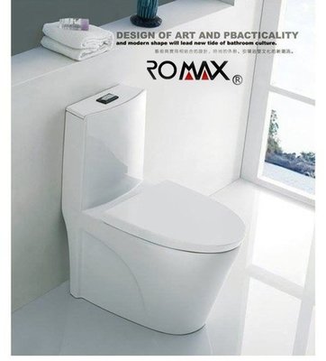 《台灣尚青生活館》美國品牌 ROMAX R8029 水龍捲 單體馬桶 兩段式沖水 同TOTO雙龍捲