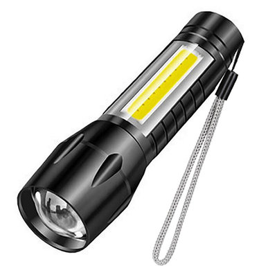 批發 批發 現貨跨境熱銷COB強光手電筒 便攜式USB充電LED燈迷你手電伸縮可印logo