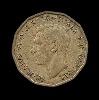 英國      喬治六世  1945年    3便士   銅幣     2648