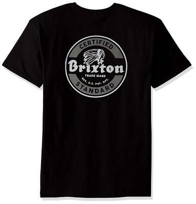 Brixton 全新 現貨 Soto Ii 印第安人頭 美式短袖T恤 S 黑色 美國購入 保證原廠正品