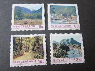 【雲品2】紐西蘭New Zealand 1975 Sc 577-80 Forest Parks (4) set MNH 庫號#B531 48040