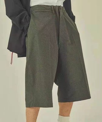 【100%公司貨】BEAMS JAPAN BIG CHINO SHORTS 日產紅繩防水闊腿西裝短褲五分褲
