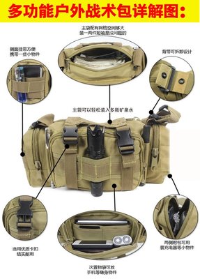 (特價出清)升級版3D戰術腰包.特警腰包.多功能3用帆布戰術包/手提斜背包腰包