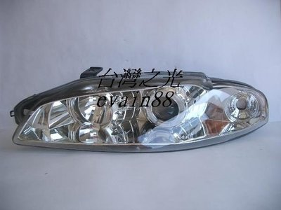 《※台灣之光※》全新三菱MITSUBISHI ECLIPSE 97 98 99年日蝕LED光圈晶鑽黑底魚眼大燈組高品質