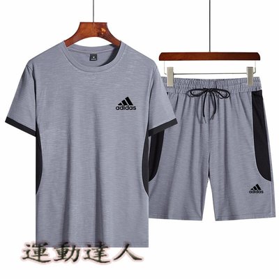 『運動達人』Adidas 愛迪達 阿迪達斯 男短套 套裝 短袖 五分褲 健身兩件套TZ3059
