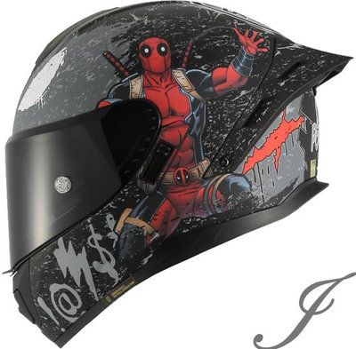 《JAP》MESUCA 麥斯卡 M601 彩繪 Deadpool 死侍 聯名 全罩安全帽 正版授權