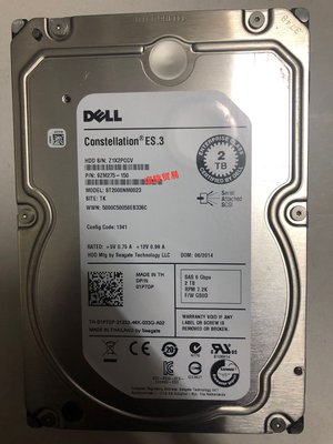 DELL R520 R620 R720 R710 2T SAS 3.5 ST2000NM0023 伺服器硬碟
