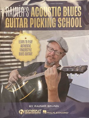 指彈吉他音樂 Rainer Brunn Acoustic Blues Guitar Picking School美版全新