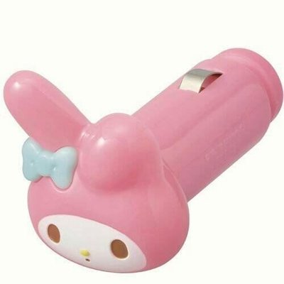 小花花日本精品♥Hello Kitty 美樂蒂車充/車用USB轉接充電器 2個USB插頭粉臉2款隨機出貨00407106