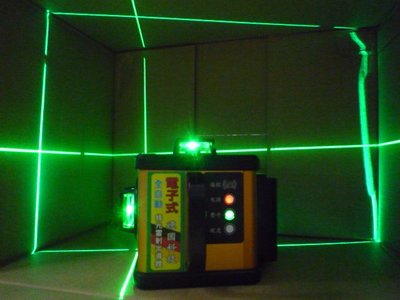 金光興修繕屋~德國零件 台灣組裝 雷射水平儀 (綠光) 4V4H 磨基機 貼磨機 全周式360度 貼壁 電子式 8線
