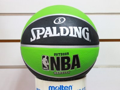 (缺貨中)SPALDING 斯伯丁 NBA 標準七號(黑/綠) 室外球 另賣 molten NIKE 打氣筒 籃球袋