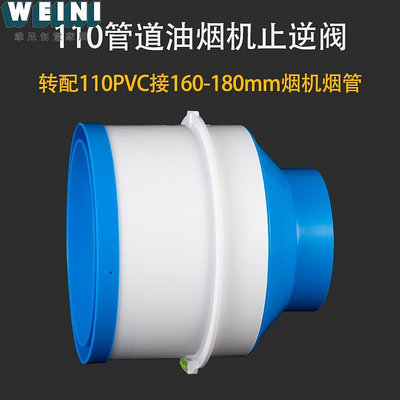 110PVC管道專用油煙機止逆閥廚房煙道止回閥轉160-180排煙管接頭-維尼創意家居