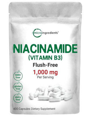 《巨便宜》煙酰胺/煙酸/菸酸/菸鹼酸/維生素B3 不潮紅 500mg*240顆 Niacin