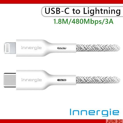 台達電 Innergie USB-C to Lightning 充電線 Type-C 充電傳輸線 AppleMFi 認證
