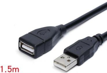 【新奇屋】USB2.0 延長線 1.5M 公-母 A/F1.5米 公對母 全銅黑色 傳輸線