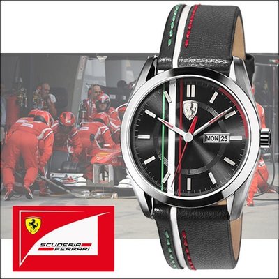 Scuderia Ferrari 法拉利時尚皮帶款男用腕錶-42mm/FA0830236