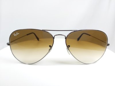 『逢甲眼鏡』Ray Ban雷朋 全新正品 太陽眼鏡 鐵棕色金屬細框 漸層棕鏡面 【RB3025-004/51 58】