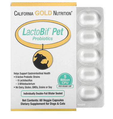 CGN 寵物益生菌 60顆 LactoBif California gold nutrition