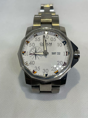 崑崙錶CORUM海軍上將50週年紀念錶（非勞力士卡地亞）純鈦鋼帶