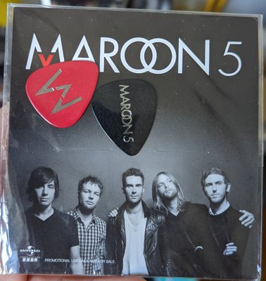 Maroon 5 魔力紅 - 環球唱片提供吉它彈片（全新）