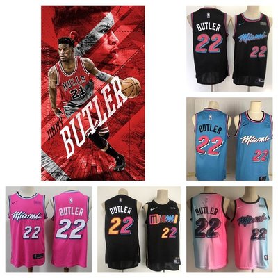Nba Miami Heat 邁阿密熱火隊球衣 #22 Jimmy Butler 吉米·巴特勒 男籃球球衣 挖背背心-master衣櫃3